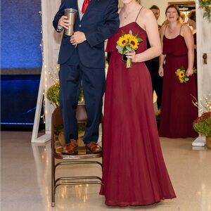 Elegant Burgundy Gown